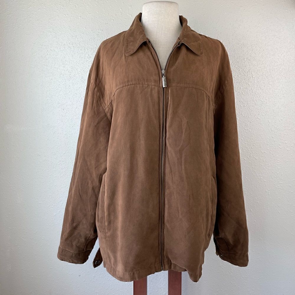 Weatherproof Brown Full Zip Jacket Size L EUC